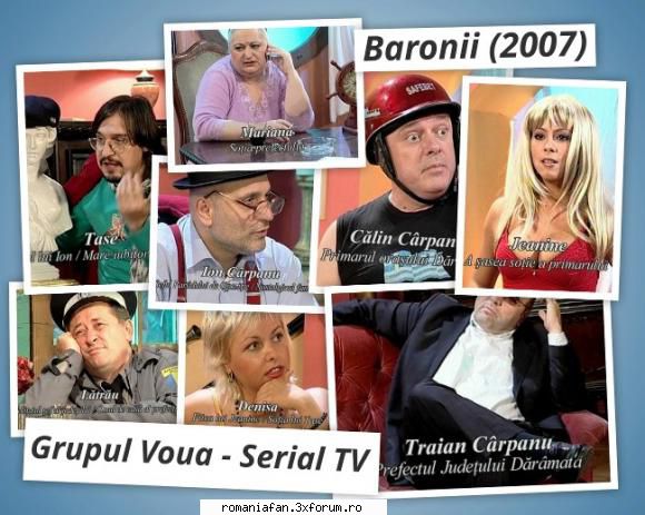 baronii tv

 

un sitcom despre reprezinta o parodie acida la adresa societatii romanesti actuale,