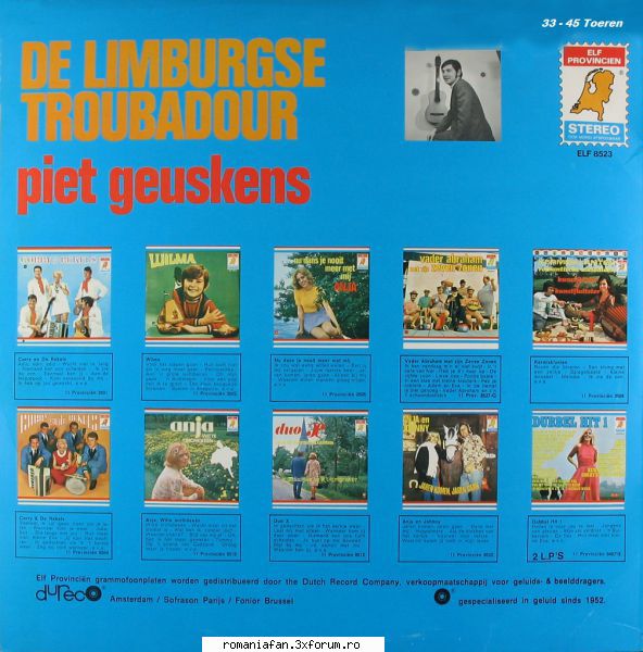 discuri vinil muzica raritati piet geuskens limburgse troubadour dureco elf 8523 (1971)