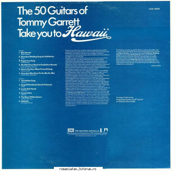 discuri vinil muzica raritati the guitars tommy garrett take you hawaii united artists records uas