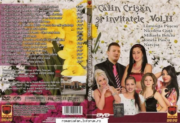 Calin Crisan si Invitatele vol. II DVD Original Exclusiv - Calin Crisan si Invitatele - Manele MP3's Albums