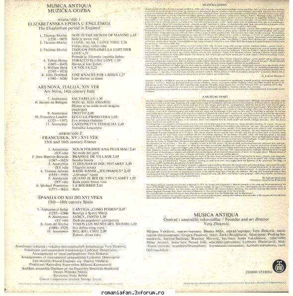Discuri vinil cu muzica internationala - Raritati - Musica Antiqua - Muzička - International MP3's Albums