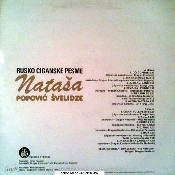 Discuri vinil cu muzica internationala - Raritati - Nata�a Popović �velidze - International MP3's Albums