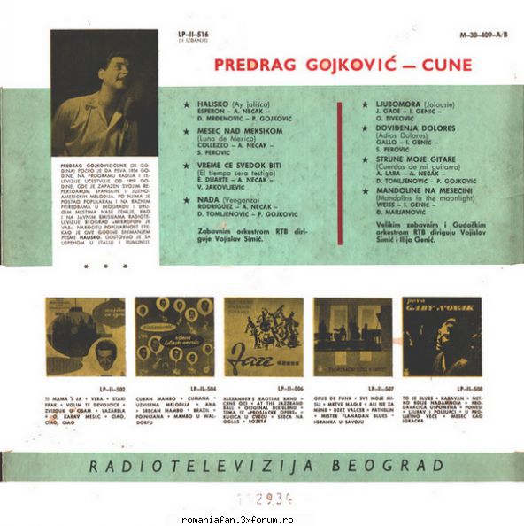 Discuri vinil cu muzica internationala - Raritati - Predrag Gojkovic Cune - International MP3's Albums