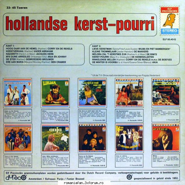 Discuri vinil cu muzica internationala - Raritati - Hollandse kerst-pourri Elf - International MP3's Albums
